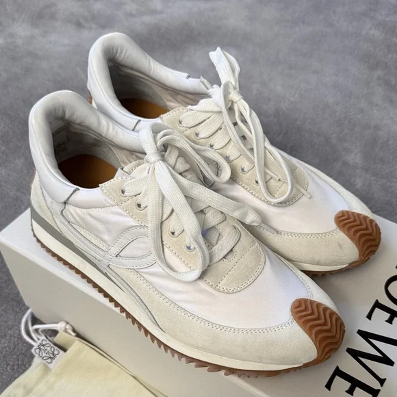 Loewe Flow Retro Sneakers - 8/38 White - Picture 1 of 10